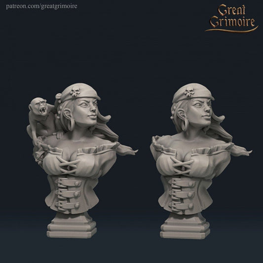 Adrie Bust Vol 1 | 3D Printed Resin Model | Display Piece | Ideal for DnD, RPG, Table top Gaming, Fantasy, Wargaming, Female Miniature