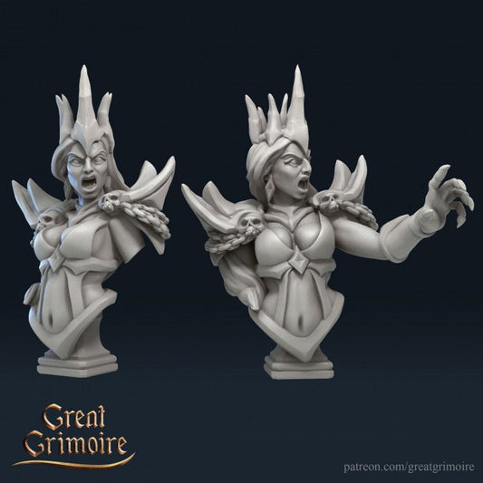 Morana Bust Vol 2 | 3D Printed Resin Model | Display Piece | Ideal for DnD, RPG, Table top Gaming, Fantasy, Wargaming, Female Miniature