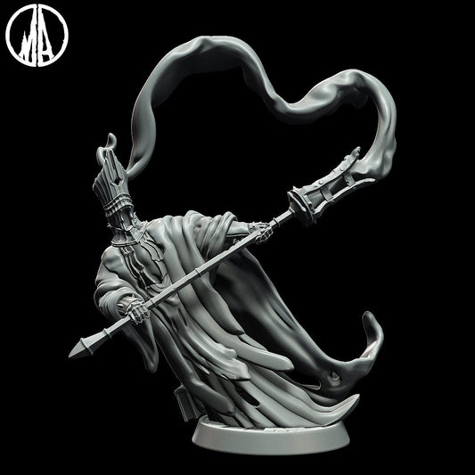 Insane Cleric | Monolith Arts | 3D Printed Resin Model | Ideal for - RPG, DnD, Table top gaming, Fantasy