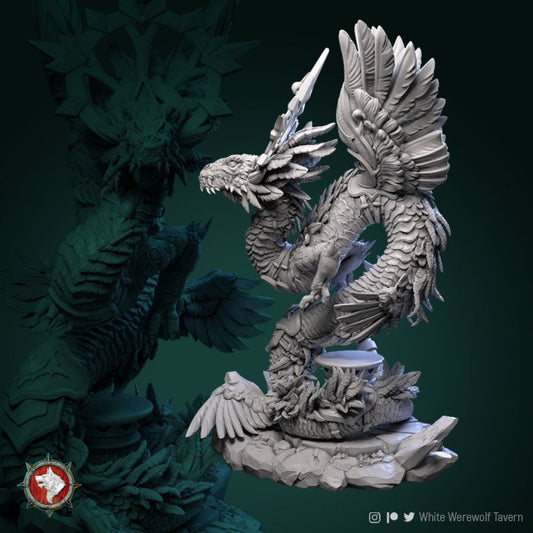 Celestial Dragon | 3D Printed Resin Model | Ideal for DnD, RPG, Table top Gaming