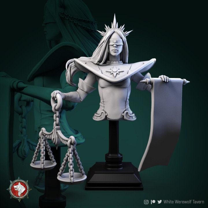 Ni the Sentencing Judge Bust | 3D Printed Resin Model | Ideal for DnD, RPG, Table top Gaming