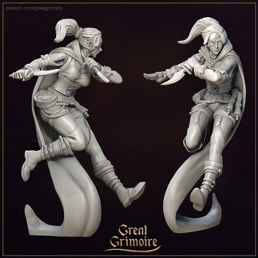 Tina the Take off Artist | 3D Printed Resin Model | Ideal for DnD, RPG, Table top Gaming