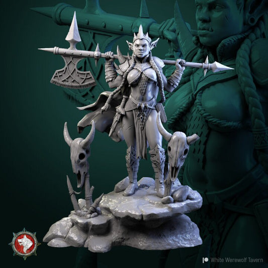 Goblin Queen | 3D Printed Resin Model | Ideal for DnD, RPG, Table top Gaming