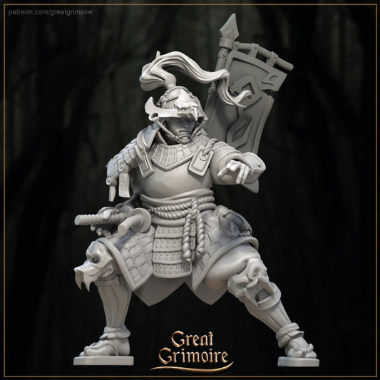 Akechi, the brave Ronin | 3D Printed Resin Model | Ideal for DnD, RPG, AOS, Table top Gaming