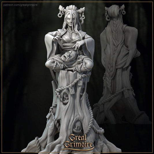 Miko the Braided Maiden | 3D Printed Resin Model | Ideal for DnD, RPG, AOS, Table top Gaming