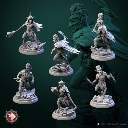 Goblin Warriors (6 set) | 3D Printed Resin Model | Ideal for DnD, RPG, Table top Gaming