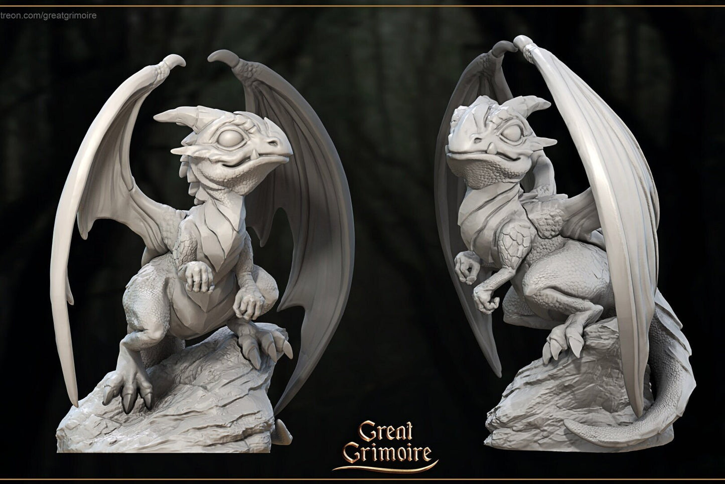 Baby Dragon | 3D Printed Resin Model | Ideal for DnD, RPG, AOS, Table top Gaming