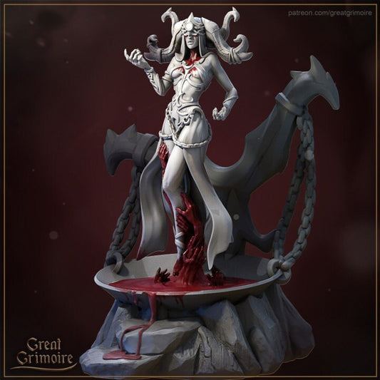 Scarlett, the Blood Witch | Ideal for RPG, DnD, Table top gaming, Fantasy | 3D Printed Resin Models