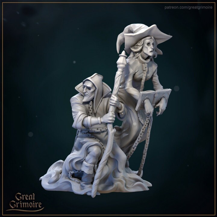 Ghost Mages | Ideal for RPG, DnD, Table top gaming, Fantasy | 3D Printed Resin Models