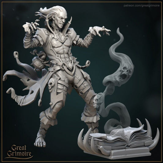 Darius the Necromancer | Ideal for RPG, DnD, Table top gaming, Fantasy | 3D Printed Resin Models