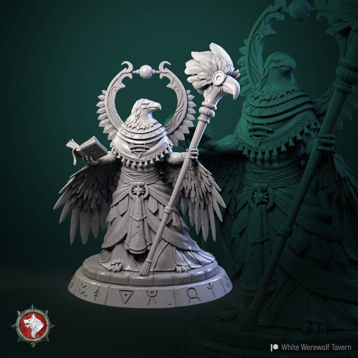 Ayalau the Aarakocra priestess | 3D Printed Resin Model | Ideal for DnD, RPG, AOS, Table top Gaming