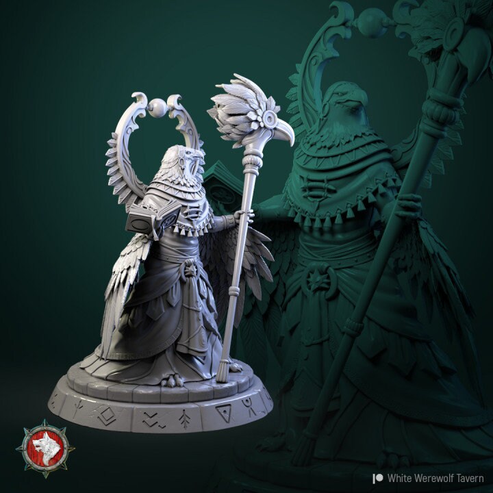 Ayalau the Aarakocra priestess | 3D Printed Resin Model | Ideal for DnD, RPG, AOS, Table top Gaming