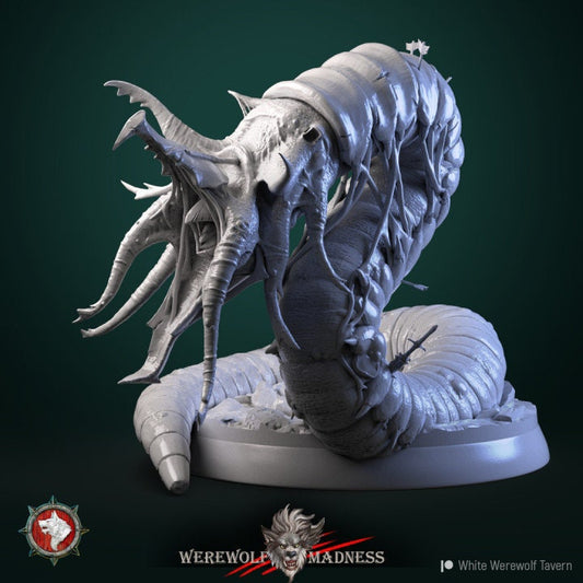 Huge Worm Creature | 3D Printed Resin Model | Ideal for DnD, RPG, AOS, Table top Gaming
