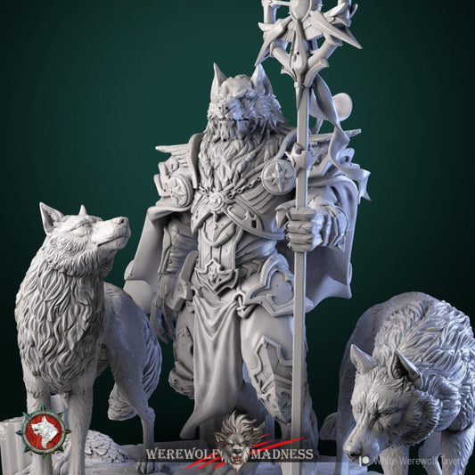 White Werewolf Diorama | 3D Printed Resin Model | Ideal for DnD, RPG, AOS, Table top Gaming