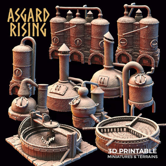 Dwarven Distillery and Brewery | 3D Printed Resin Model | Ideal For DnD, RPG, AOS Table top Gaming