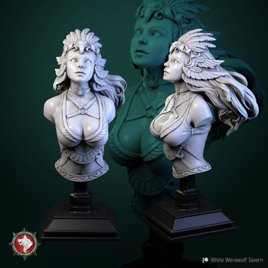 Dark Angel Bust | 3D Printed Resin Model | Ideal for DnD, RPG, AOS, Table top Gaming