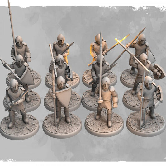 Khra Spearmen | 3D Printed | Shattered Crown | Ideal for Historical, Fantasy, 9th Age, D&D and Tabletop Wargaming.