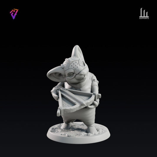 Mouse with Crossbow and Scenic base 32mm