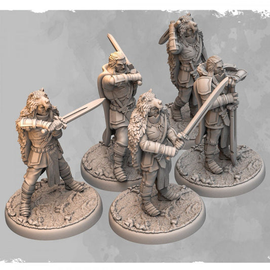 Hellesburne - The Great Blades | 3D Printed Miniatures | The Shattered Crown | Ideal for Kings Of War, A Song Of Ice And Fire, Tabletop RPGs