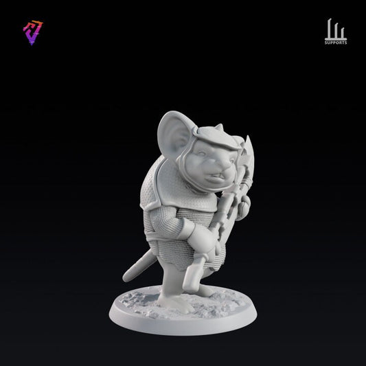 Mouse with Bardiche and Scenic base 32mm
