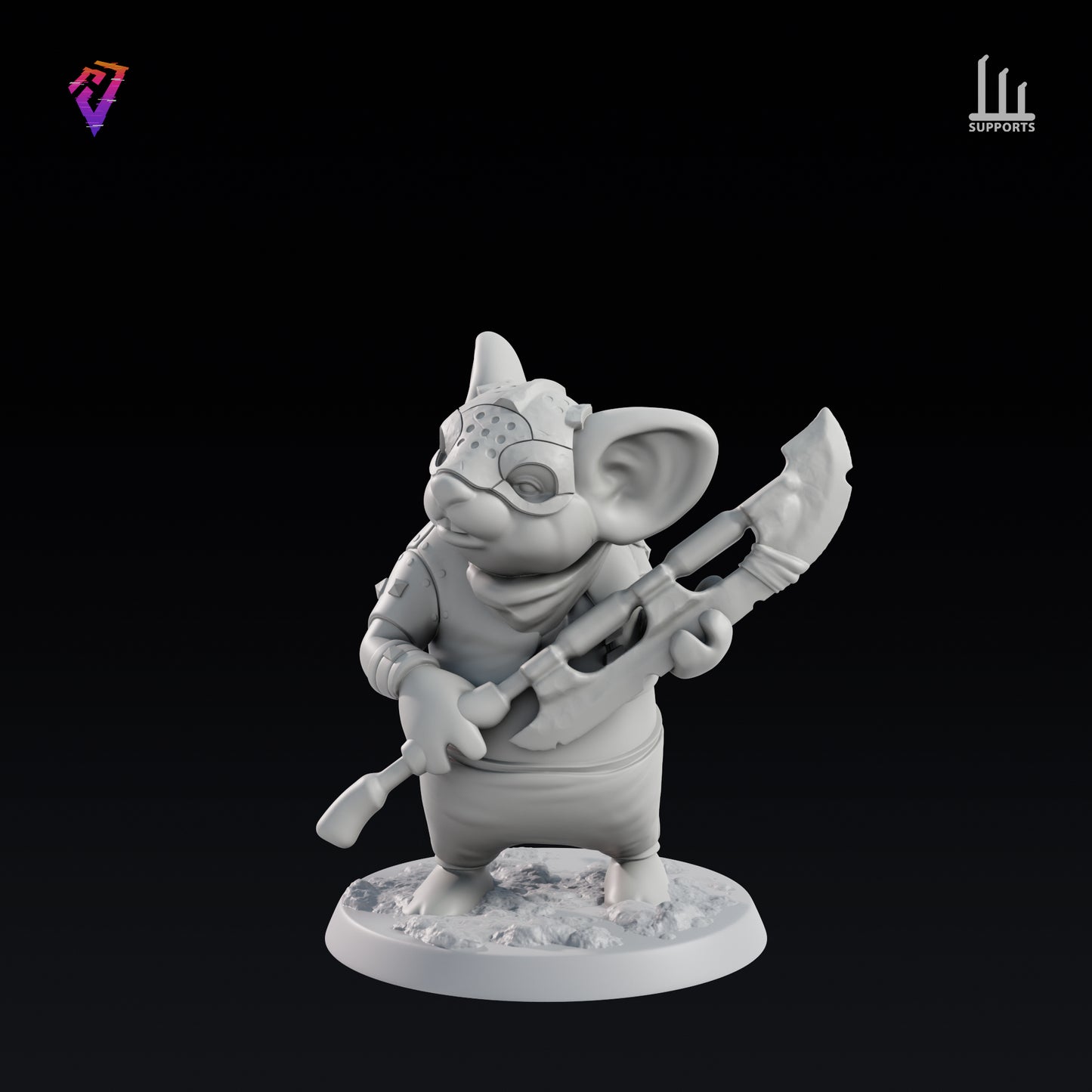 Mouse With Heavy Cleaver